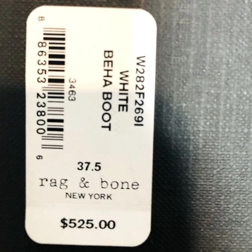 Rag & Bone Beha White Suede Leather Stiletto Ankle Boot. NIB. Sz 37.5 (7.5) - Picture 14 of 15